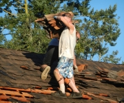 Re-Roofing in Progress Re-Roofing in Progress