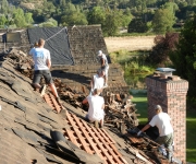 Re-Roofing in Progress